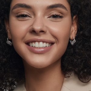 Signature Hoops Full Pavé Diamonds with Diamonds Border 18mm