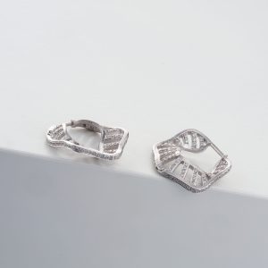 Signature Hoops Full Pavé Diamonds with Diamonds Border 14mm