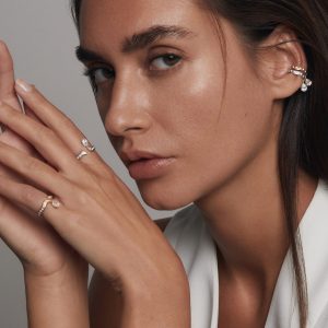 Ocean Drop Diamond Ear Cuff